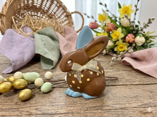 Шоколадов великденски заек от ръчно изработен шоколад