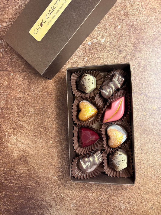 Ръчно изработени бонбони колекция  Свети Валентин - 8 броя